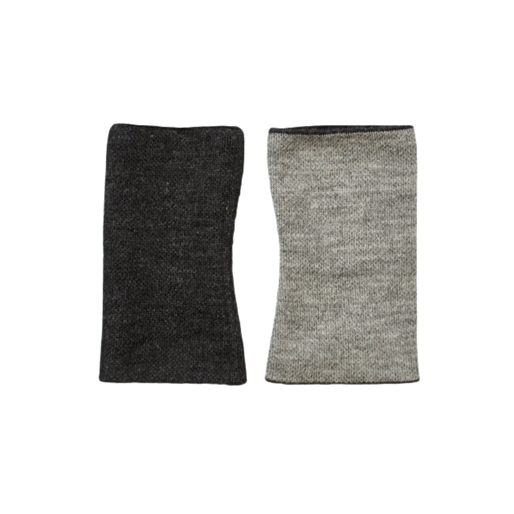 Kurze wendbare Armstulpen aus Alpakawolle - Mein-Alpaka-Shop.de