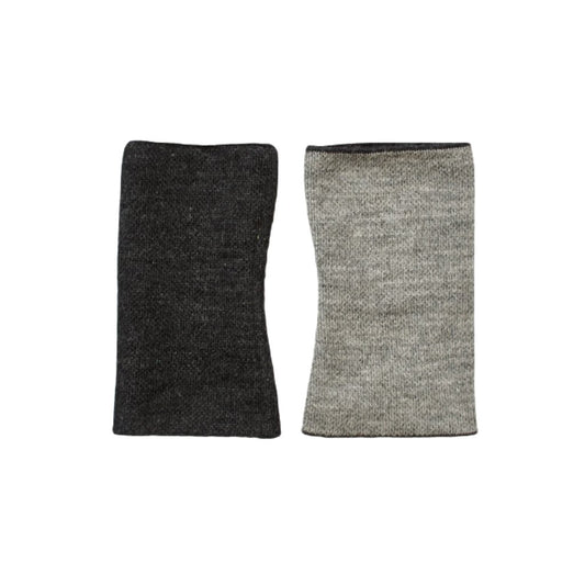 Kurze wendbare Armstulpen aus Alpakawolle - Mein-Alpaka-Shop.de