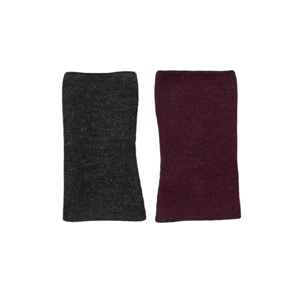 Kurze wendbare Armstulpen aus Alpakawolle - Mein-Alpaka-Shop.de