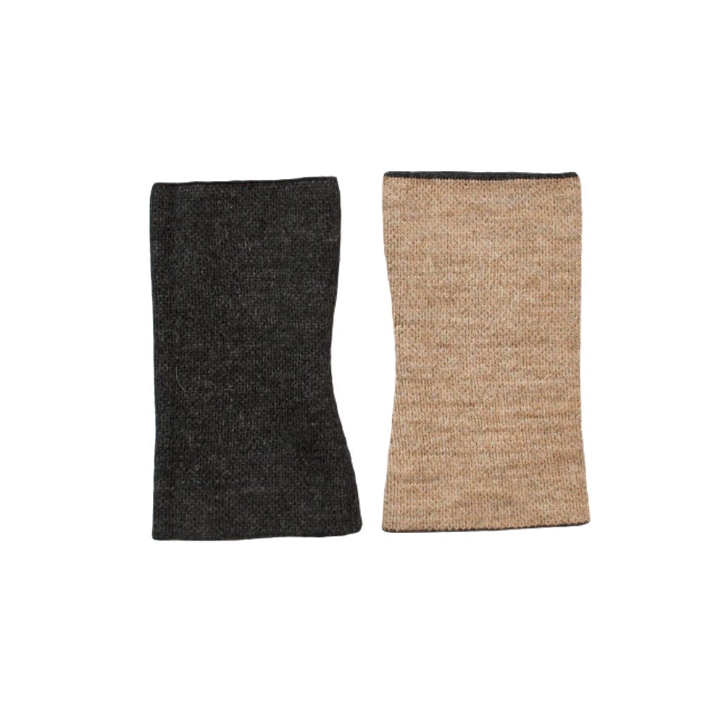 Kurze wendbare Armstulpen aus Alpakawolle - Mein-Alpaka-Shop.de