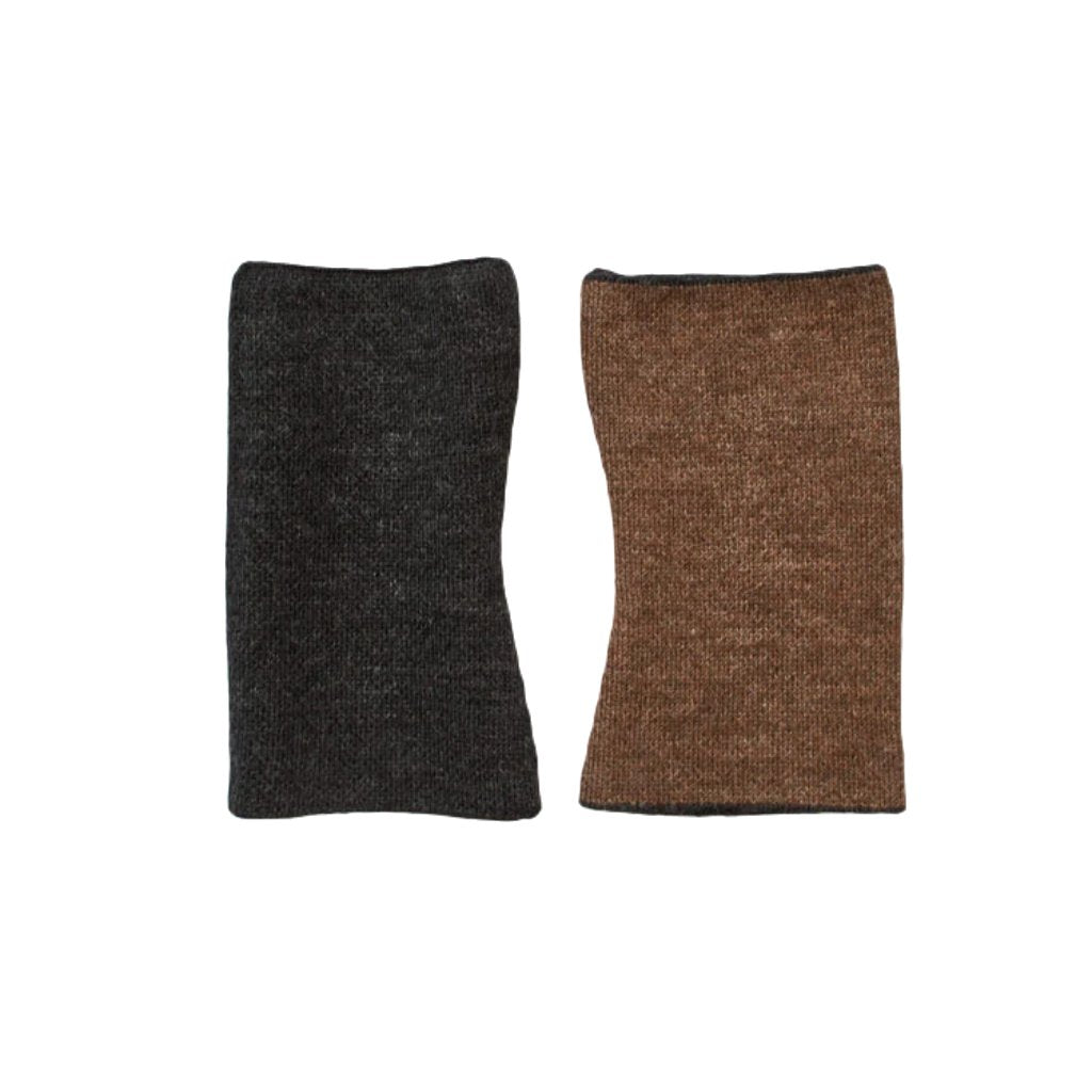 Kurze wendbare Armstulpen aus Alpakawolle - Mein-Alpaka-Shop.de