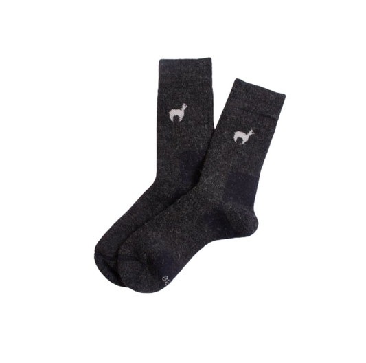 Sehr warme Alpaka-Socken - anthrazit / 36 - 38 - Socken
