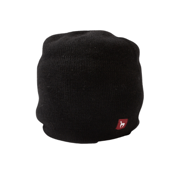 Sportlich elegante Alpaka-Wende-Mütze - schwarz/grau / S