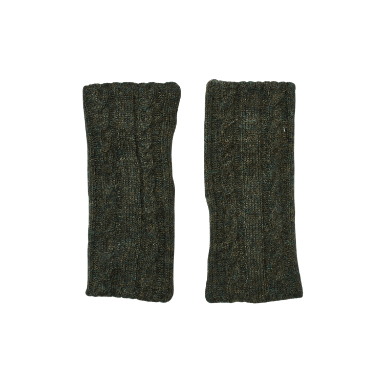 Wende-Pulswärmer aus 100 % Babyalpaka - Zopfmuster und Rippstrick - Mein-Alpaka-Shop.de