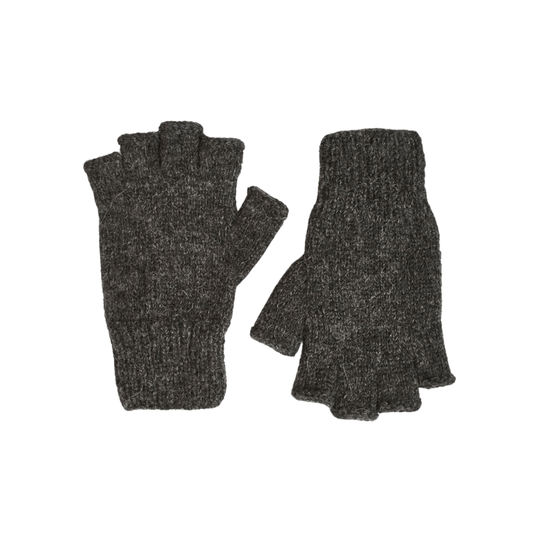 Flauschig-warme Halbfingerhandschuhe aus Alpakawolle