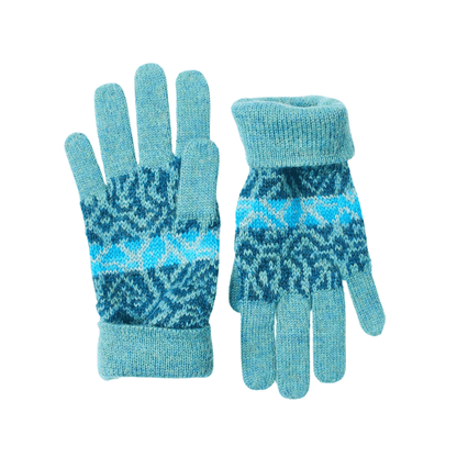 Jaquardmuster-Handschuhe aus 100 % Baby-Alpaka