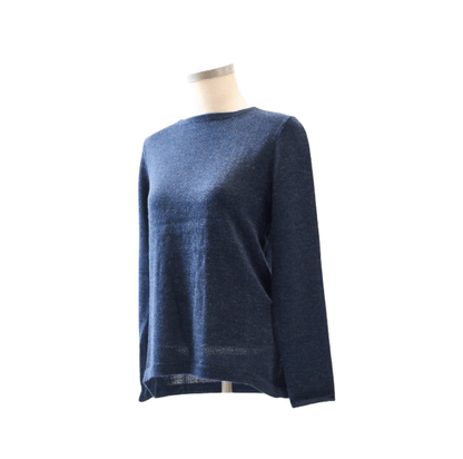 Damen-Pullover aus 100 % Baby-Alpaka mit Rundhals-Ausschnitt