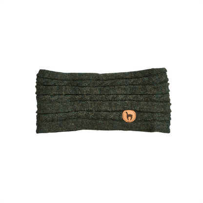 Breites Stirnband mit feinem Zopfmuster aus 100 % Alpaka - Mein-Alpaka-Shop.de