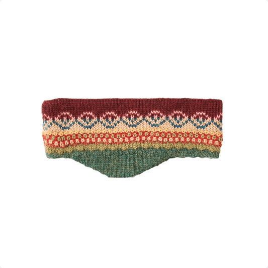 Farbenfrohes Alpaka-Stirnband für Damen im Jacquard-Strick - Mein-Alpaka-Shop.de