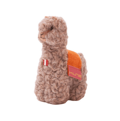 Niedliches Alpaka-Woll-Plüschtier mit Decke