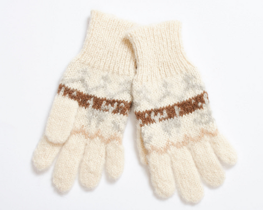Fingerhandschuhe aus naturbelassener Alpaka-Wolle für Kinder - Mein-Alpaka-Shop.de