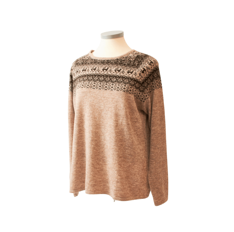 Damen-Pullover aus Alpaka-Wolle mit wunderschönem