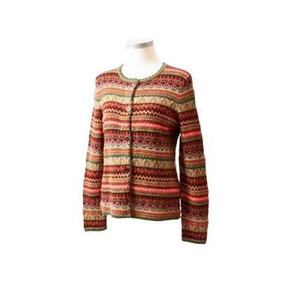 Farbenfrohe Alpaka-Strickjacke für Damen - Strickjacke