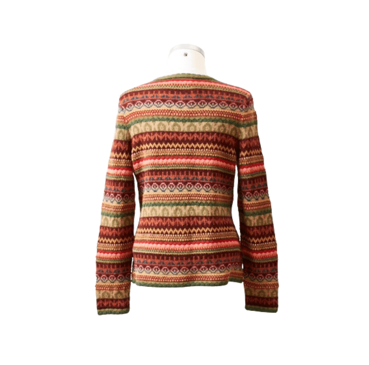 Farbenfrohe Alpaka-Strickjacke für Damen - Strickjacke