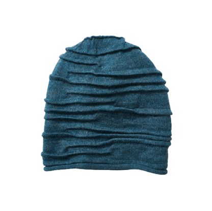 Gefütterte Alpaka Beanie-Mütze mit Volumen-Strick - Mütze