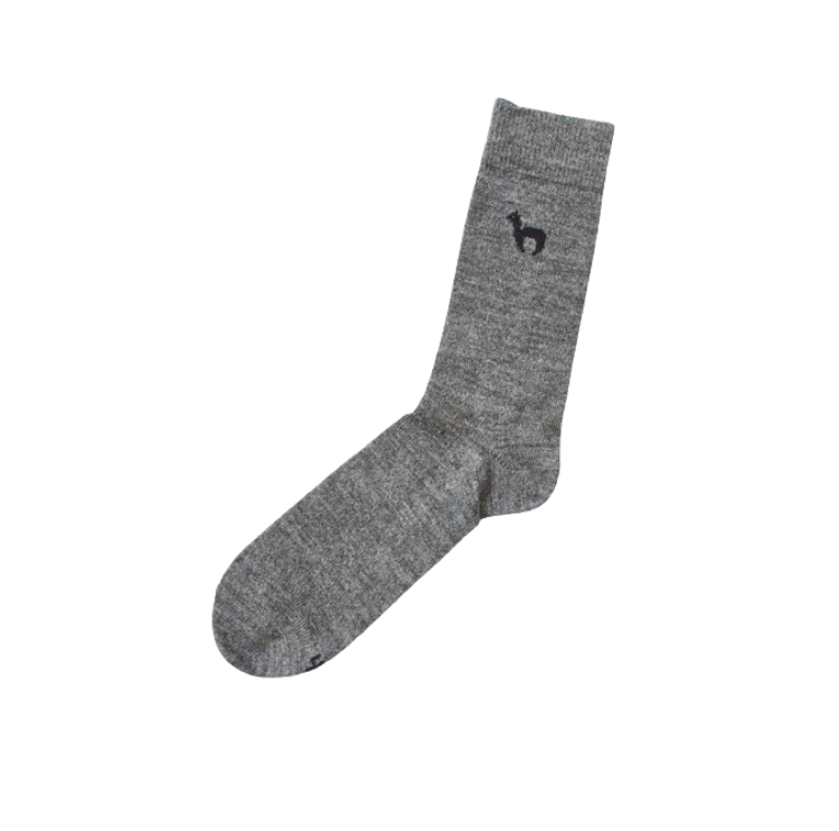 Leichte Alpaka-Socken für jeden Tag - grau / 36 - 38