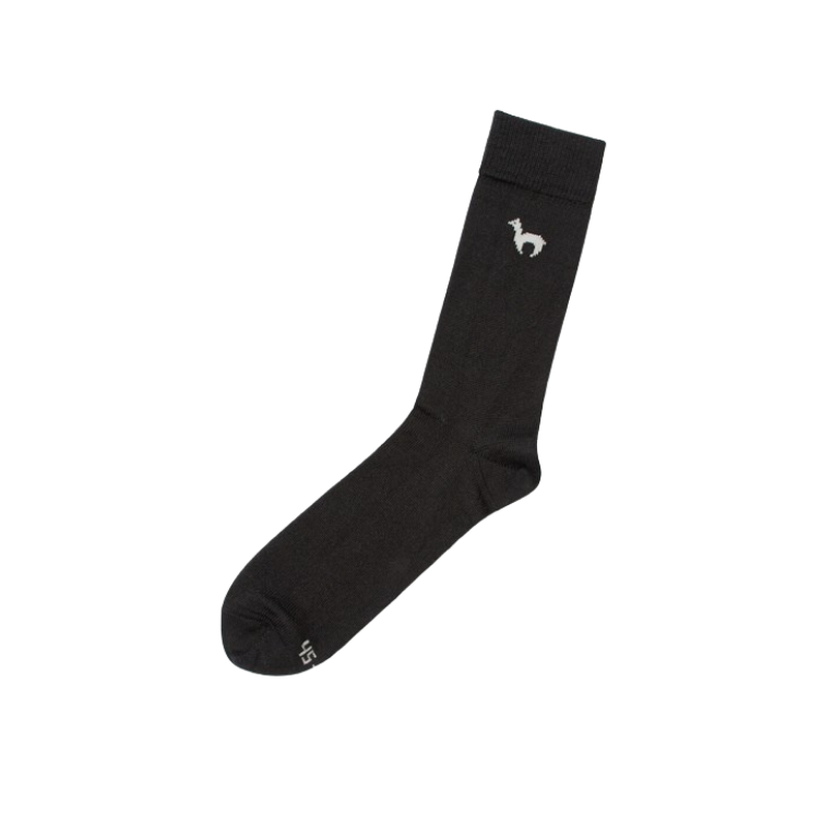 Leichte Alpaka-Socken für jeden Tag - schwarz / 36 - 38