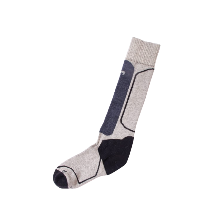 Sportsocken - Reitsocken mit Babyalpaka-Wolle - grau / 36