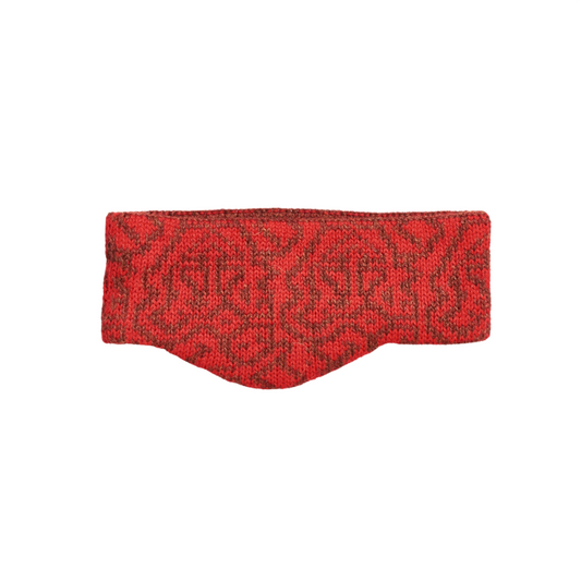 Stirnband im Jacquard-Strick für Damen - rot - Stirnband