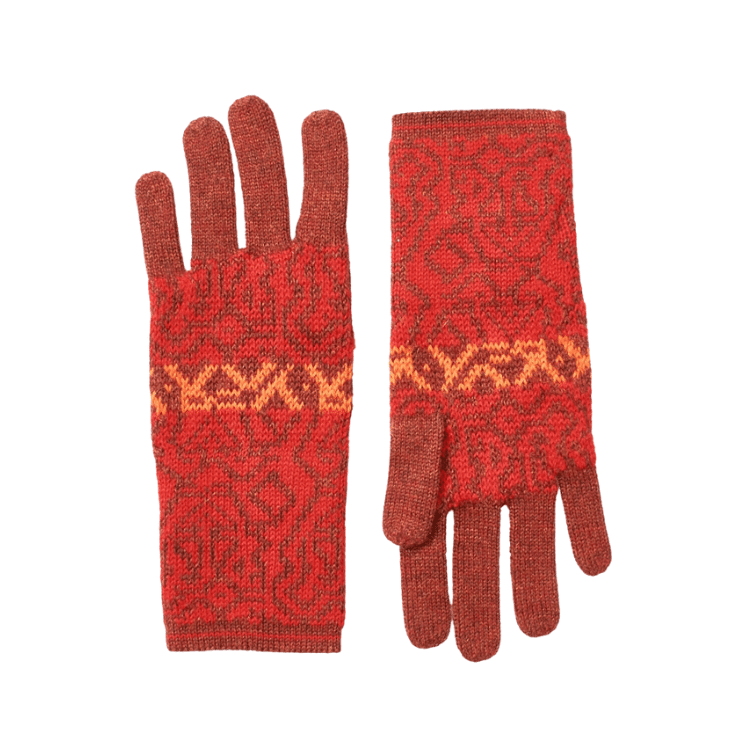 Jaquardmuster-Handschuhe aus 100 % Baby-Alpaka