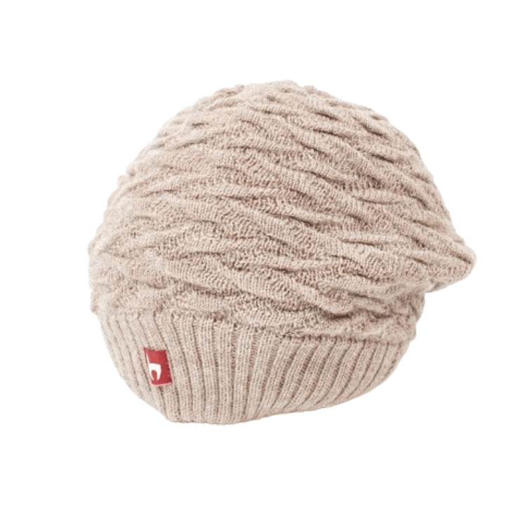 Beanie Mütze aus 100 % weichem Baby-Alpaka - sand - Mütze