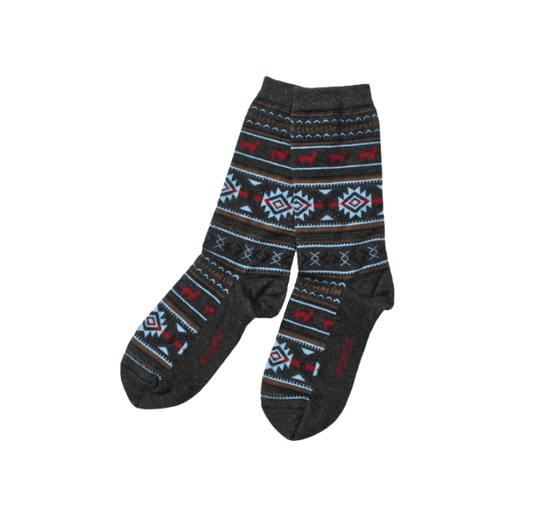 Jacquard-Socken mit hohem Baby-Alpaka-Anteil