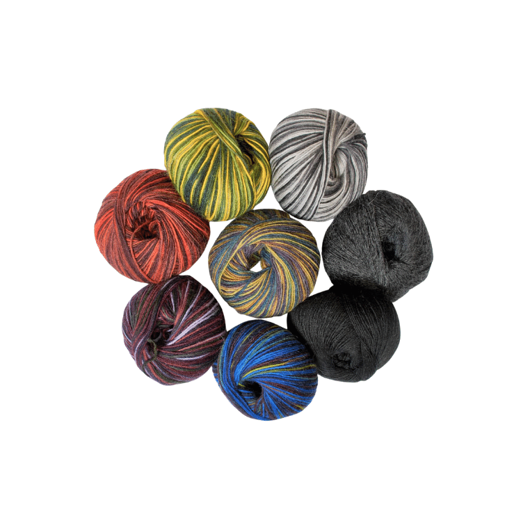 Sockenwolle mit Alpaka-Woll-Anteil für farbenfrohe Strümpfe