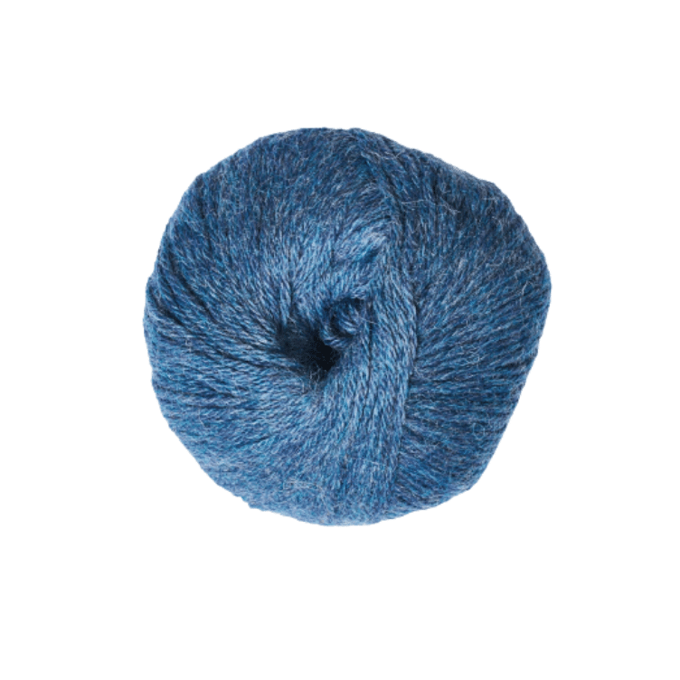 Weiches Strickgarn aus Babyalpaka 50 g - hellblau- meliert