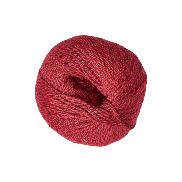 Weiches Strickgarn aus Babyalpaka 50 g - rot meliert