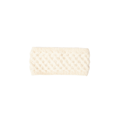Warmes Stirnband mit Gitternetz-Struktur aus Baby-Alpaka-Wolle - Mein-Alpaka-Shop.de