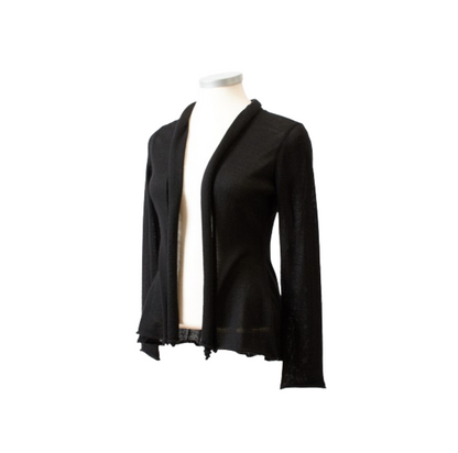 Elegante Alpaka-Strickjacke für Damen - schwarz / S