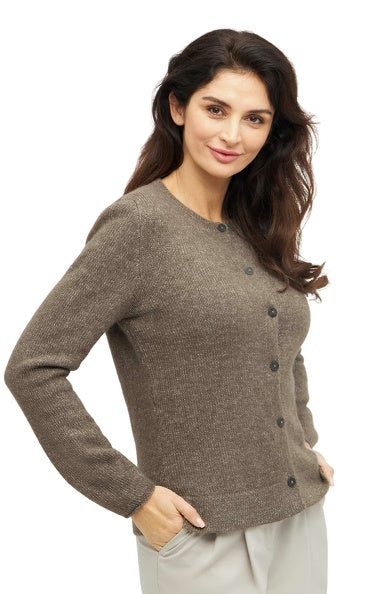 Kuschelige Strickjacke aus Alpaka-Merino-Mix