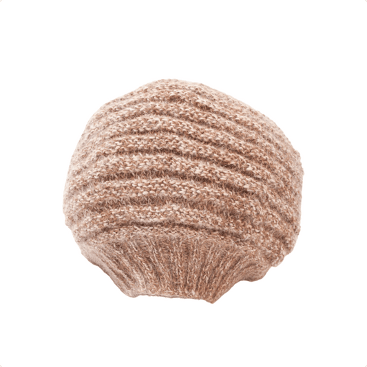 Beaniemütze mit Rippenstrick aus 100% Baby-Alpaka-Wolle - Mein-Alpaka-Shop.de